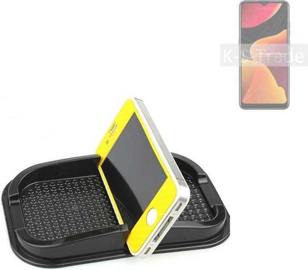 K-S-Trade Auto Anti Rutsch Matte Smartphone-Halter kompatibel mit BQ Mobile BQ-6645L Element Haft Pad Armaturenbrett Handy-Halterung Silikon