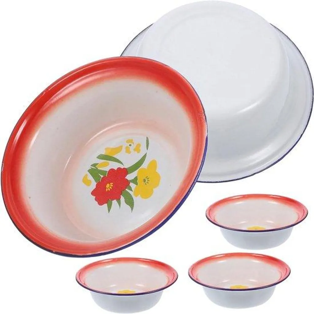 Bol en émail vintage 20 cm lot de 5 récipients polyvalents de cuisine
