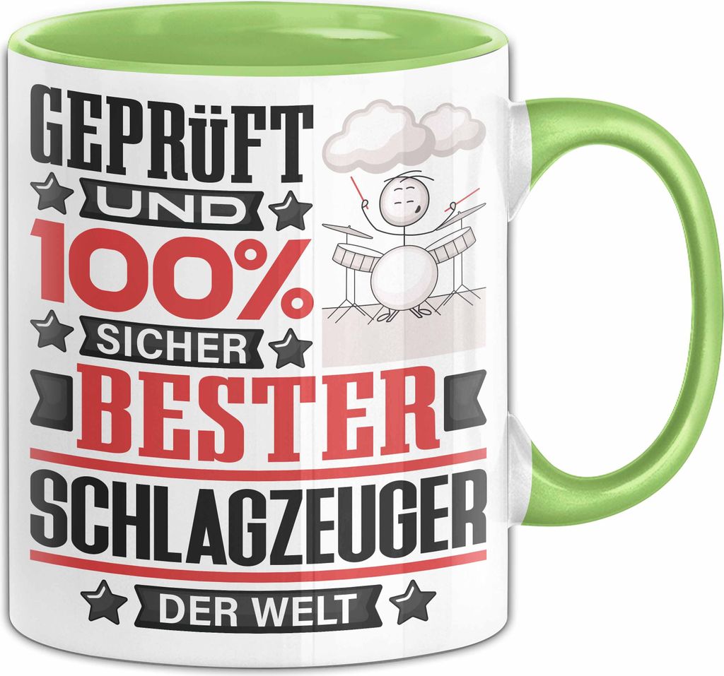 Schlagzeuger Geschenk Lustiger Spruch für Schlagzeuger Geschenkidee Bester Schlagzeuger Der Welt (Grün)