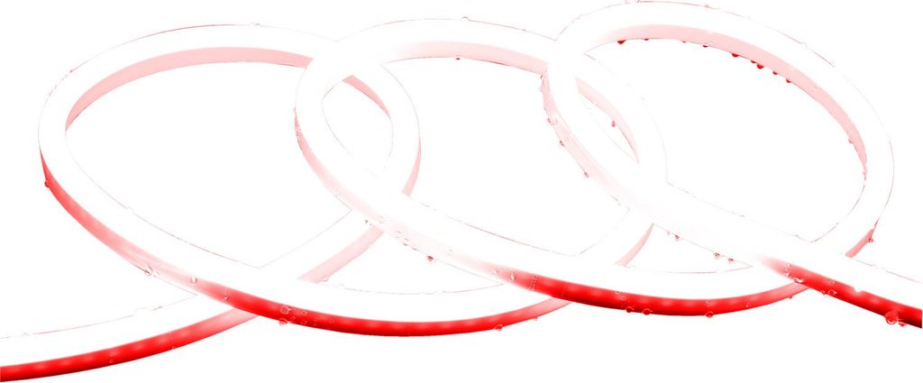 LED-Streifen Neon Dimmbar 220V SFLEX8 8W/m Schnitt 100cm IP65 nach Maß Rot 50 m