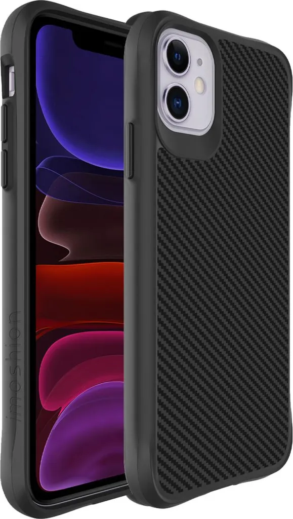 Custodia ibrida rinforzata in carbonio imoshion per iPhone 11 - Nero