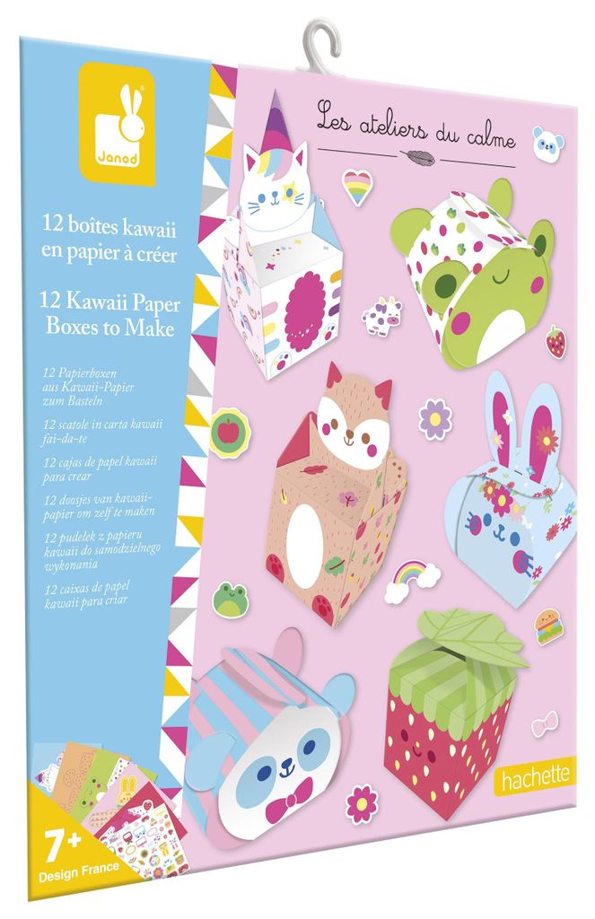 Janod Atelier – 12 Kawaii-Schachteln falten Produktbild 