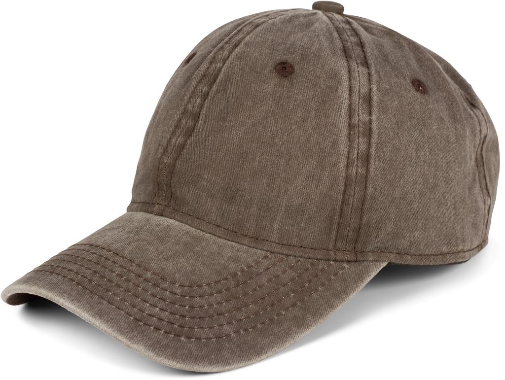 styleBREAKER Uni Baseball Cap Vintage Look verstellbar 6-Panel Cappy in Washed Optik mit gebogenem Schirm Baumwolle Retro Cap Damen und Herren