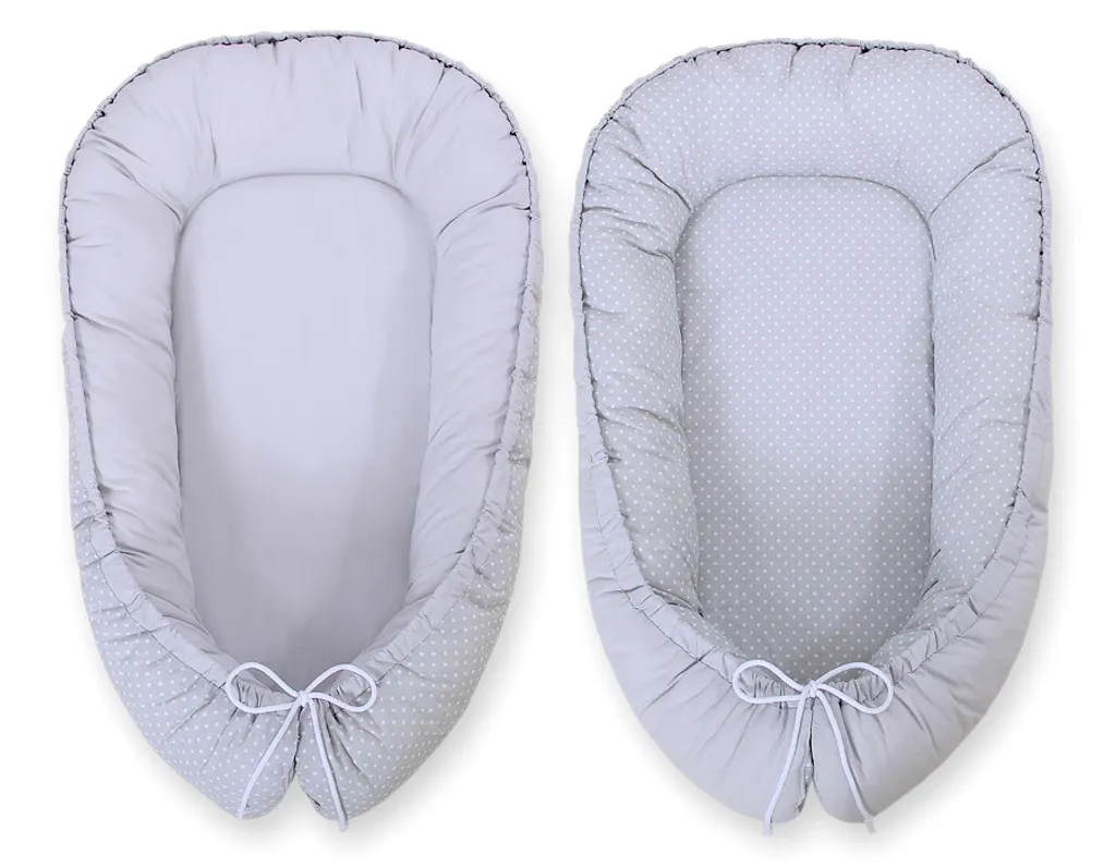 Cocon pour bébé Premium Gris Réversible avec Certificat Oeko-Tex