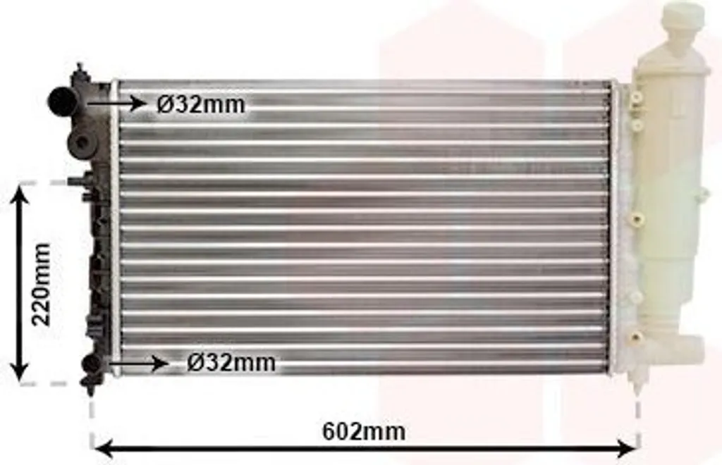 Radiateur moteur VAN WEZEL 40002262 pour PEUGEOT 106 II (1A, 1C) - adaptable