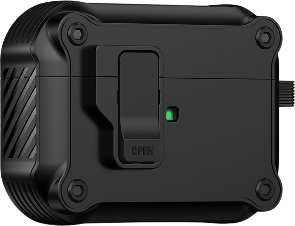Mobigear Armor Clip Apple AirPods Pro 2 Hardcase Hülle - Schwarz