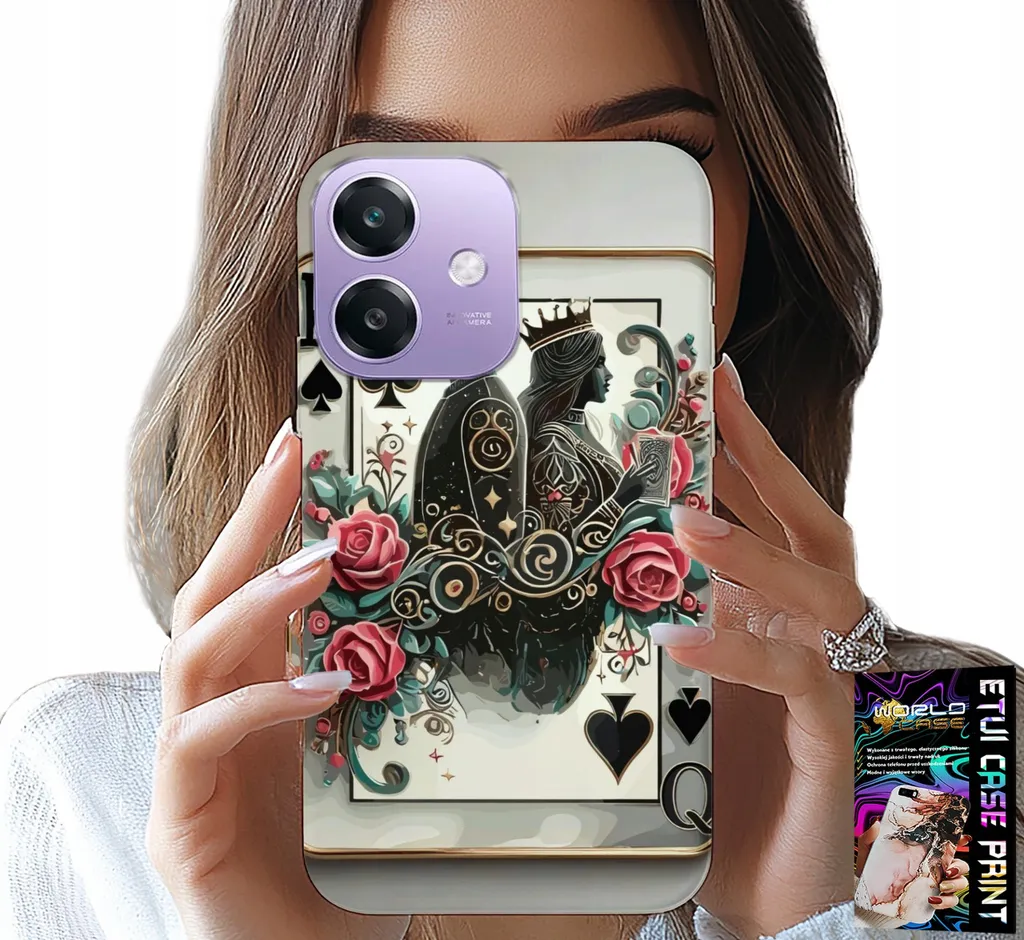 Oppo A60 5G Cover Design Poker King + Vetro Prottetivo