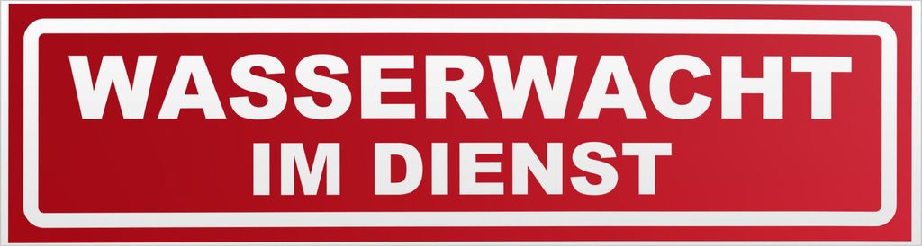 Kiwistar Wasserwacht im Dienst invertiert Magnetschild Schild magnetisch - 20cm Rot - reflektierend - Magnetfolie für Auto PKW Kfz