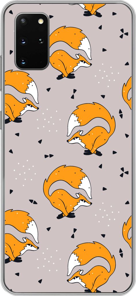 MuchoWow Handyhülle Schutzhülle Hülle für Telefoonhoesje Samsung Galaxy S20 Plus Mädchen - Fuchs - Tiere - Muster - Mädchen - Kinder - Kind...