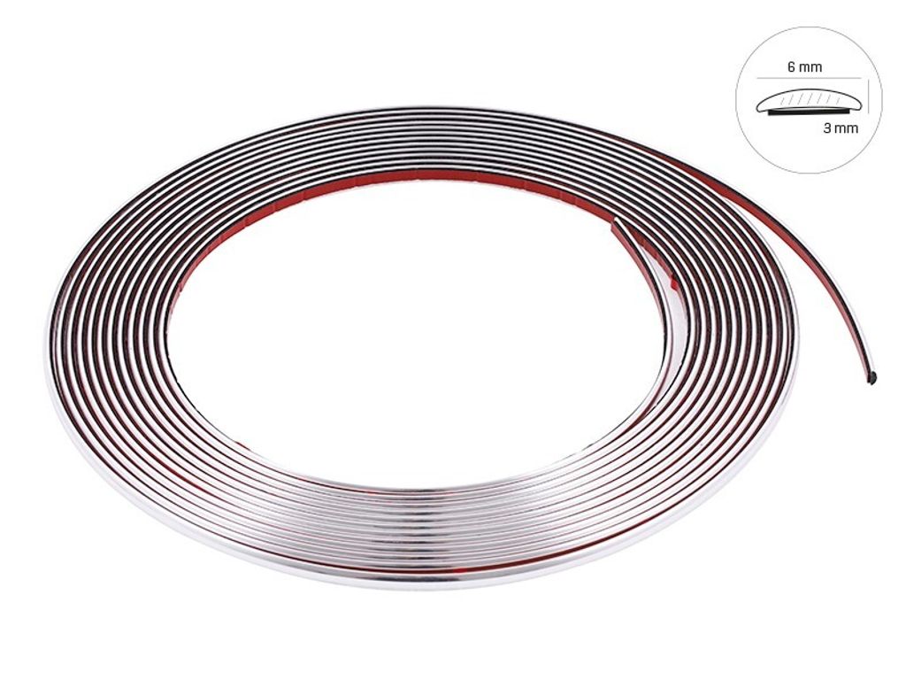 Listwa dekoracyjna, chrom, 6 mm x 8 m (58994) Zdjęcie produktu 