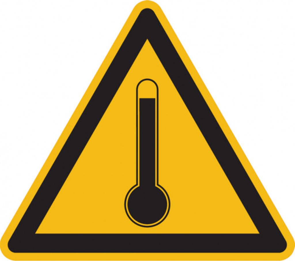 Dreifke Warnschild, Warnung vor hoher Temperatur - praxisbewährt | Folie sel...