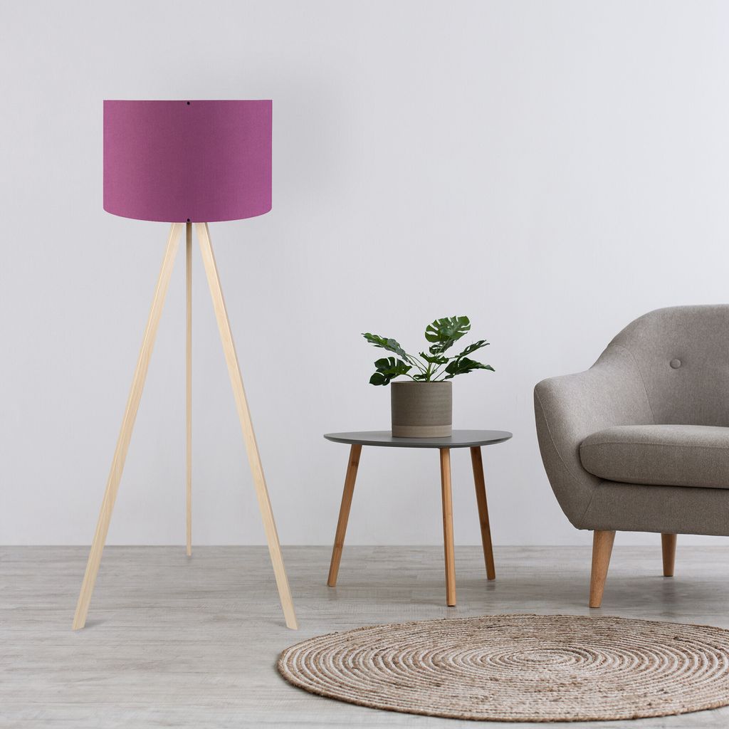Opviq, AYD-1575, Stehlampen, Lila, MDF, 38 x 38 x 140 cm