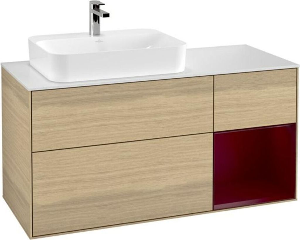 V&B Waschtischunterschrank Wandbeleuchtung Finion 120cm, Pl wh. m, Reg re Peo, Oa ven