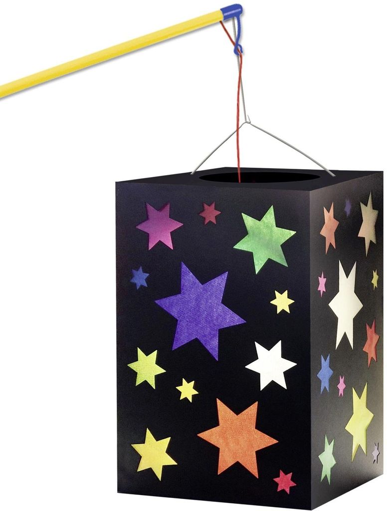 URSUS 2340099, Papieren lantaarn, Karton, Papier, Zwart, Productafbeelding 