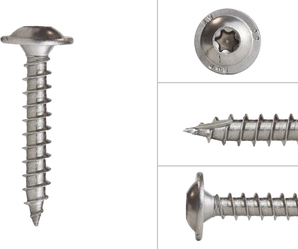 Tellerkopfschrauben Edelstahl A2 8 x 50 mm Torx 40 - Schachtel 100 Stück
