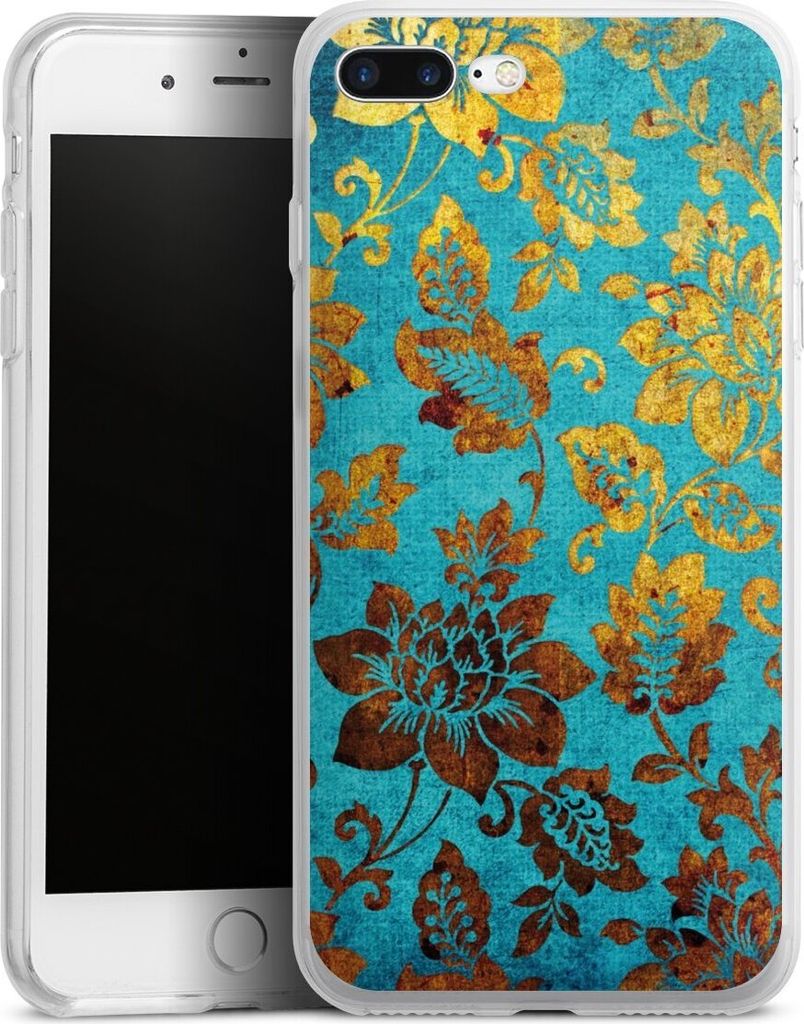DeinDesign Handyhülle für Apple iPhone 7 Plus Silikon Hülle Case Smartphone Schutzhülle Blumen Ornamente Vintage