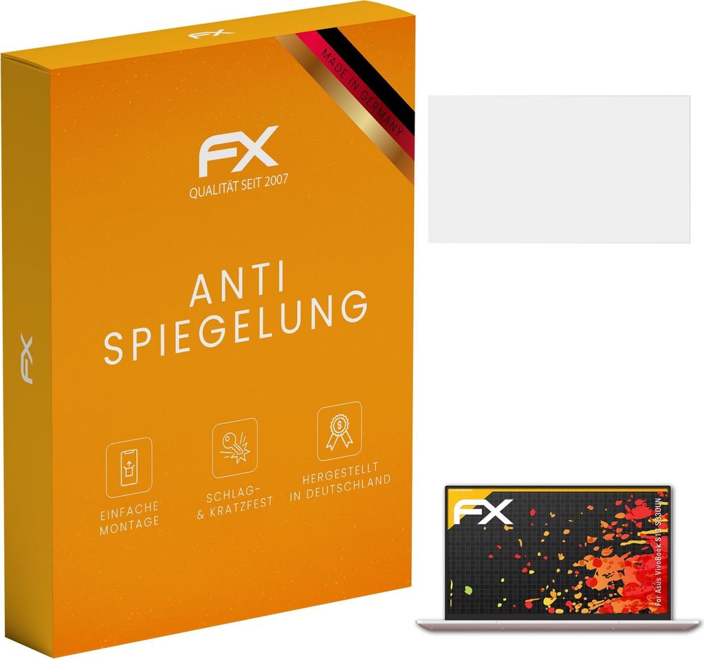 atFoliX FX-Antireflex 2x Schutzfolie kompatibel mit Asus VivoBook S13 (S330UN) Displayfolie