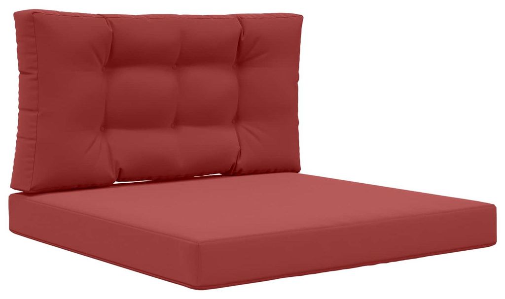 Hochwertigen Möbel Sofakissen für draußen modern - robust und langlebig - 2 pcs Weinrot Polyester - Gartenmöbelauflagen GermanyMöbel242099
