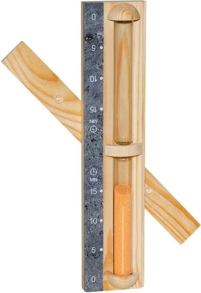 Sawo Sanduhr 550-RP mit Steinleiste und orangefarbenem Sand | Kiefer