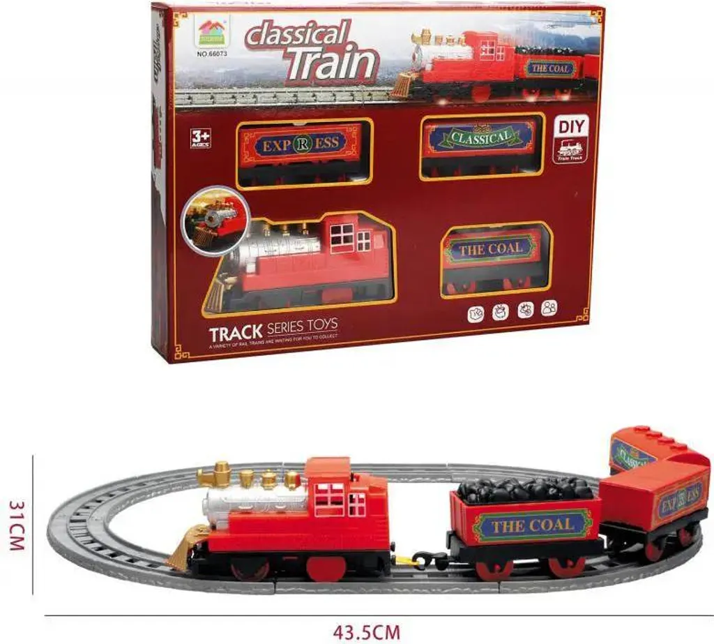 Train motorisé A-0265 - Circuit miniature à piles format 31x23 cm