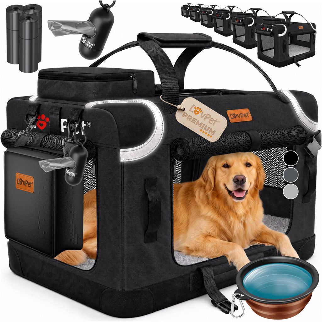 LOVPET® Hundebox Hundetransportbox faltbar Inkl.Hundenapf Produktbild 
