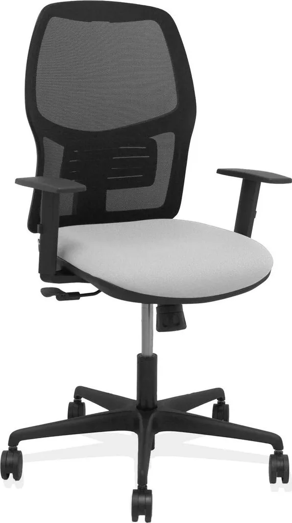 Chaise Alfera Sincro Noir Mesh Bali Gris Clair Accoudoirs Réglables