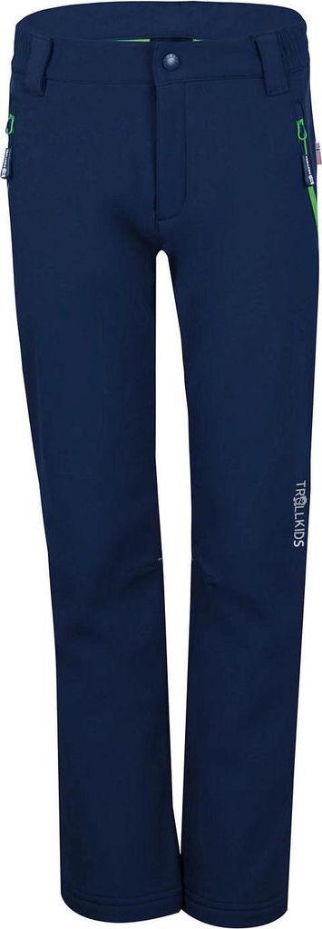Trollkids Kinder Fjell Softshellhose navy/green 110