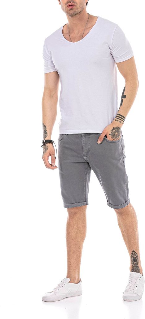 Red Bridge Herren Jeans Shorts Kurze Hose Denim Capri Basic