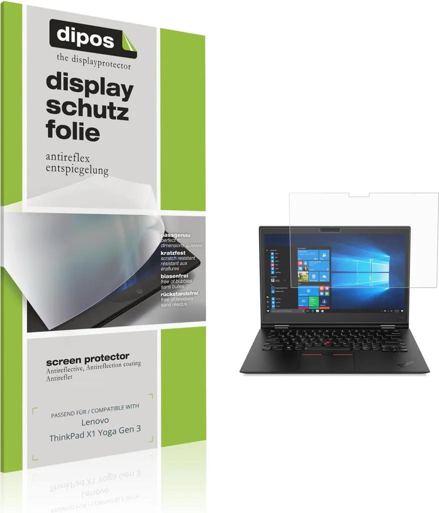 Protezione Schermo Opaca dipos per ThinkPad X1 Yoga Gen 3 - 2 Pezzi