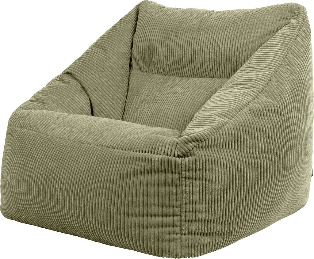 icon Riesen Sitzsack Sessel Bean Bag Natalia, Salbeigrün, Cord XXL Sitzsack Erwachsene mit Füllung Für Das Wohnzimmer,Riesensitzsack XXL Flausch...