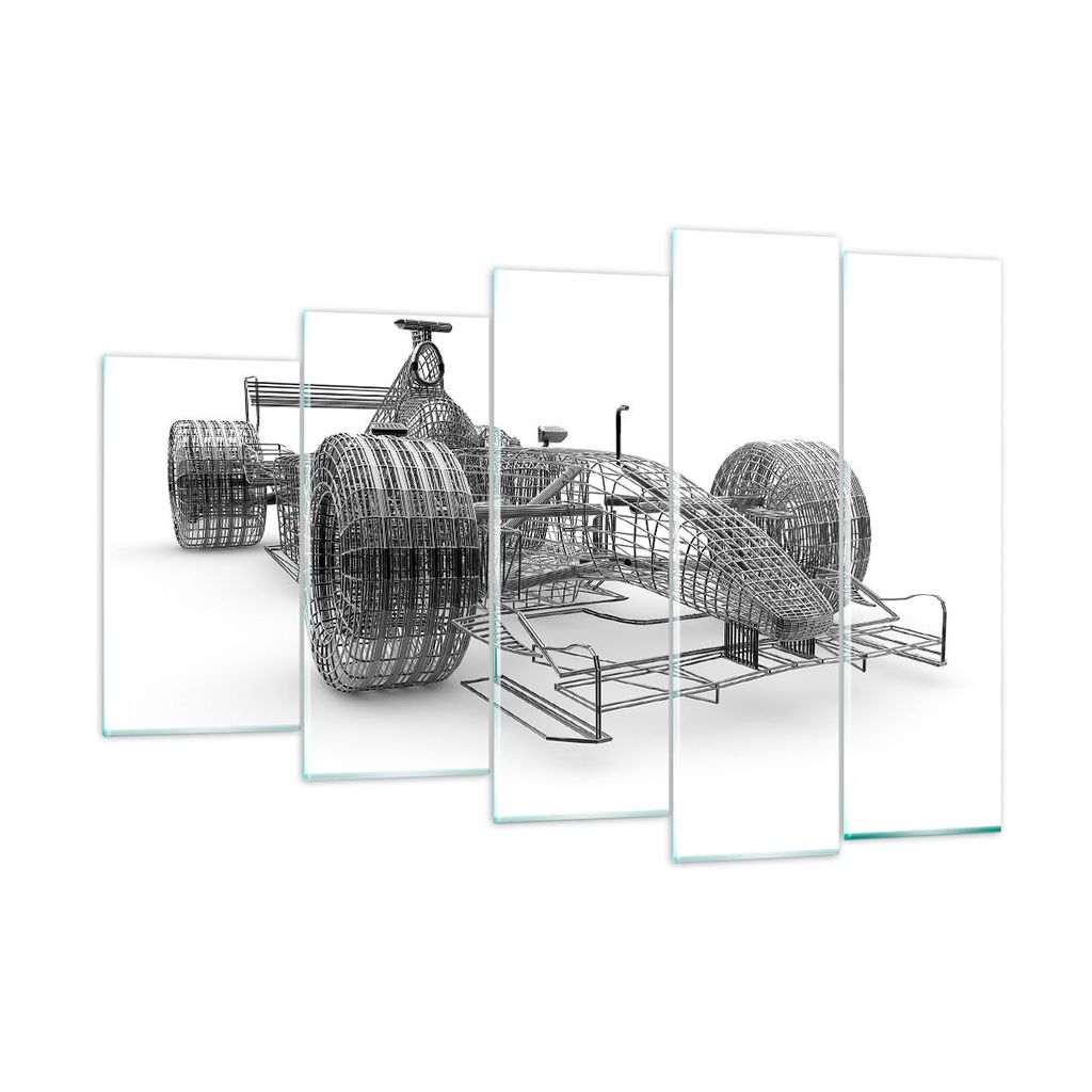Bilder auf glas - Grafik Sport Auto Design - 150x100cm - Glasbilder - Wandbilder - Kunstdruck - zum Aufhängen bereit - Wanddekoration aus Glas - G...