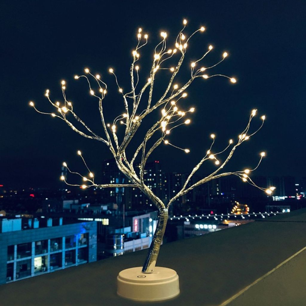 Garten Weihnachtsbaum Deko Baum 120 cm 70 warmweiße LED 