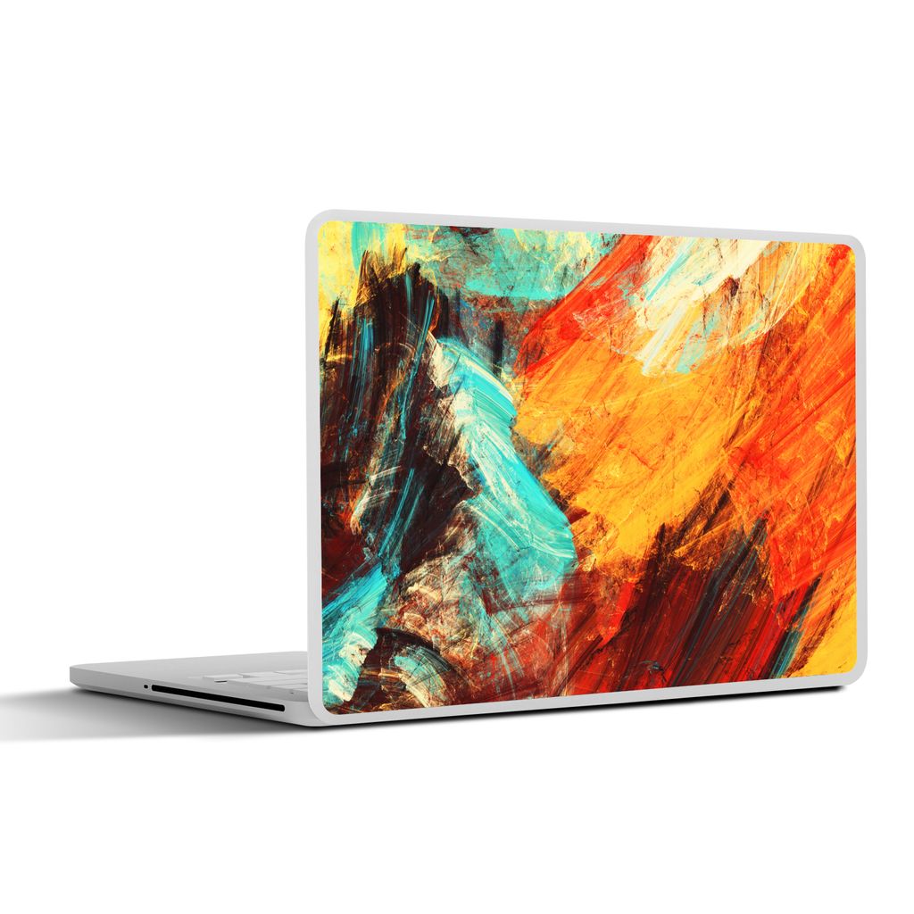 MuchoWow Laptop Aufkleber Sticker Cover Gemälde - Abstrakt - Öl 25x18 cm - Laptop-Deko
