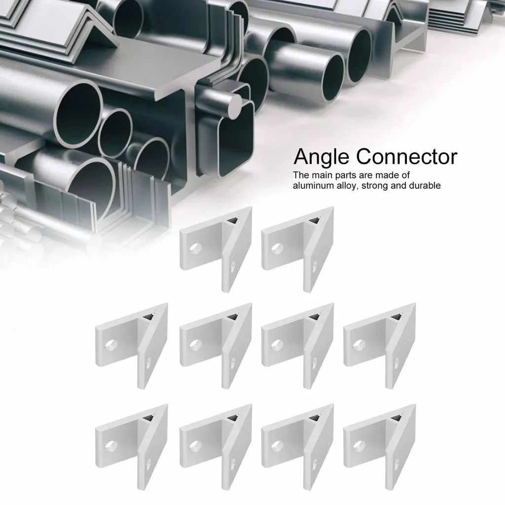 10 Équerres d'angle en aluminium pour profilés 2030404550604040-45° - 17