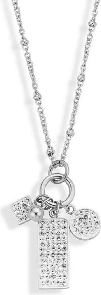 Victoria Collana Professionale Argento e Pietra Bianca - Stile Office