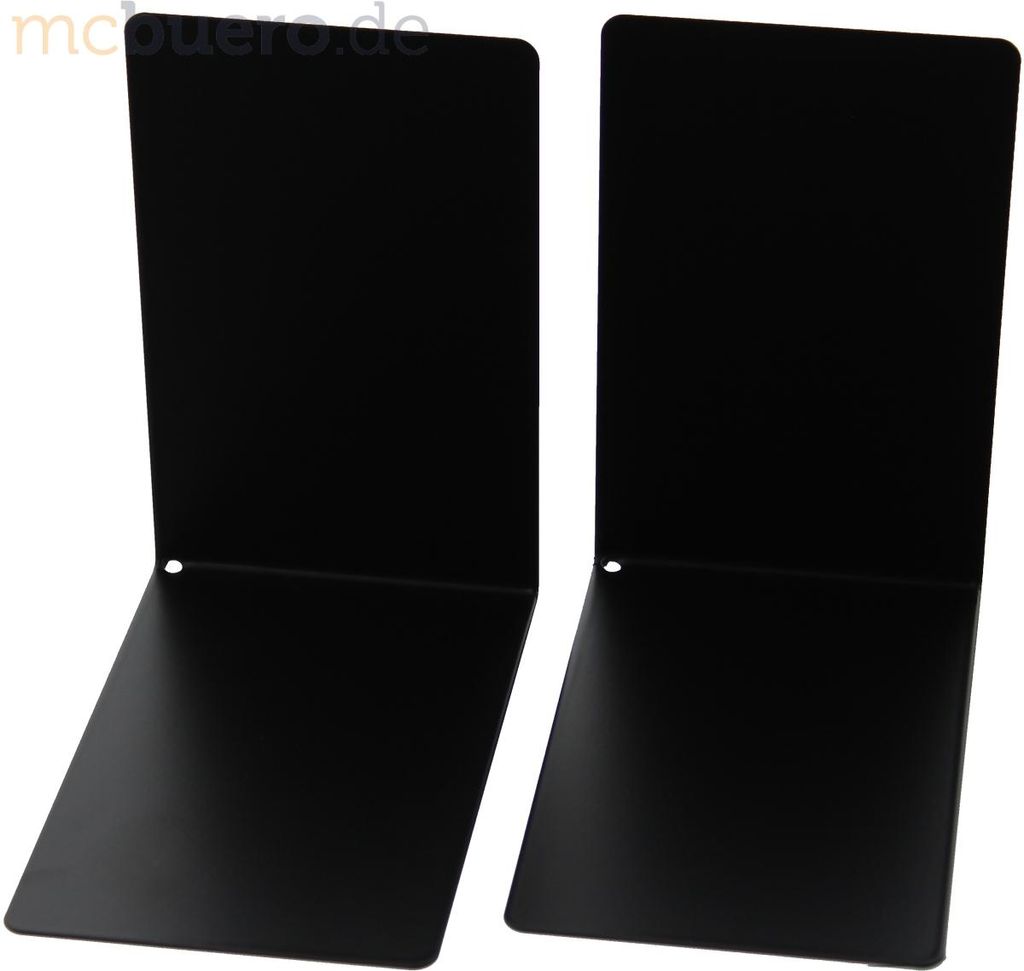 Buchstützen 85x140x140mm Metall schwarz Produktbild 