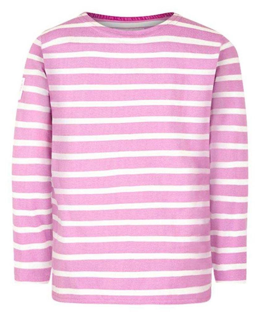 Lazy Jacks - "Breton" Oberteil für Mädchen, Langärmlig LJ544 (104) (Pink)