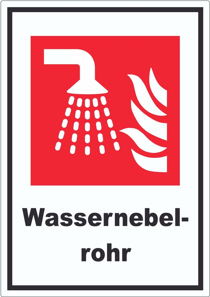 Wassernebelrohr Aufkleber A1 (594x841mm)