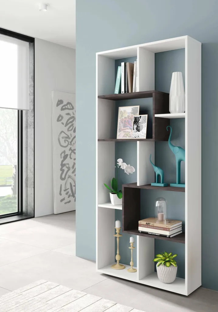 CALICOSY Bibliothèque Réversible 8 Cases Kawa H180 cm Coloris Chêne - 12
