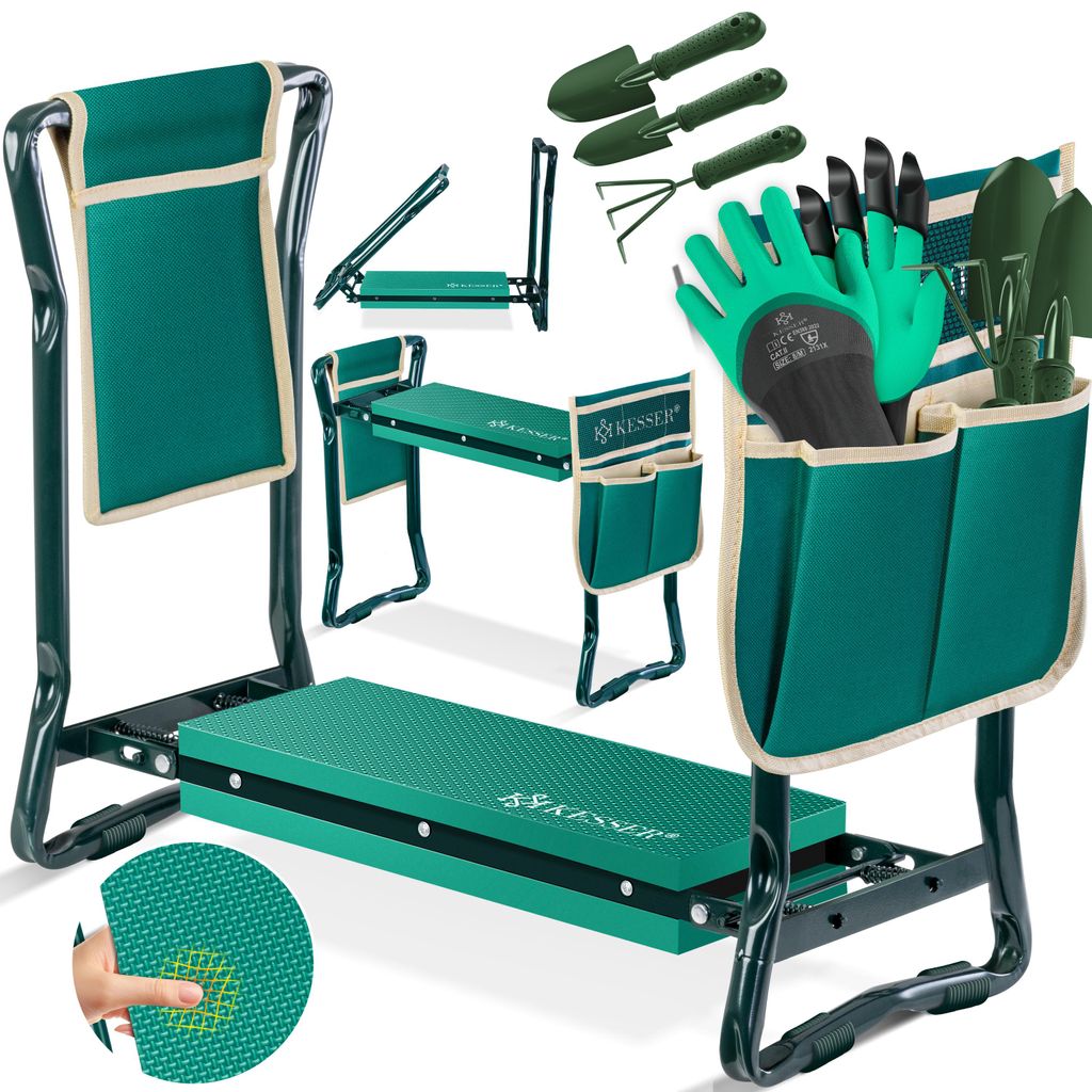 KESSER® Banc de jardin 2 en 1 XXL, idéal pour le jardinage. Image du produit 