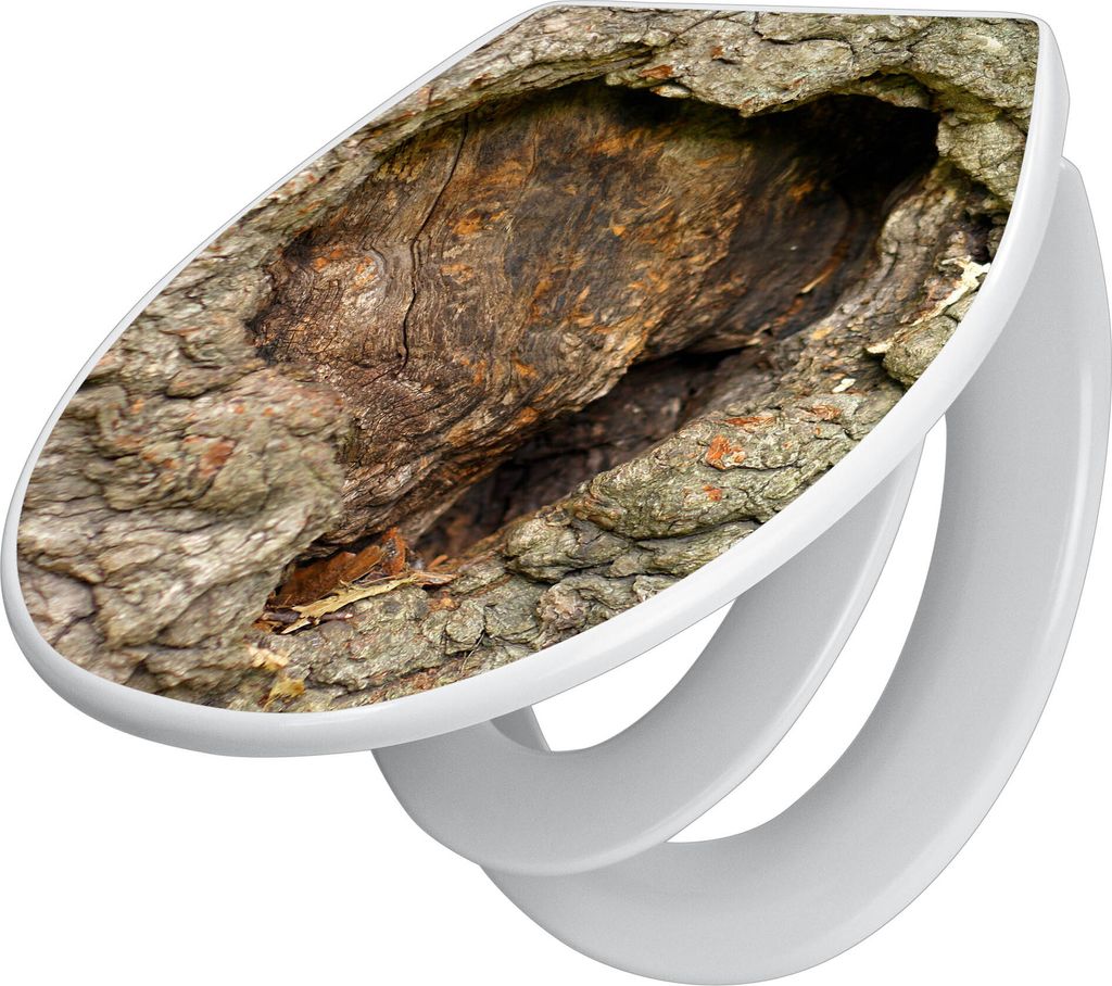 banjado Familien WC Sitz mit Absenkautomatik 37x44,5x5cm -Altes Herz - Klodeckel/Klobrille mit kindersitz aus hochwertigem Polypropylen - universel...