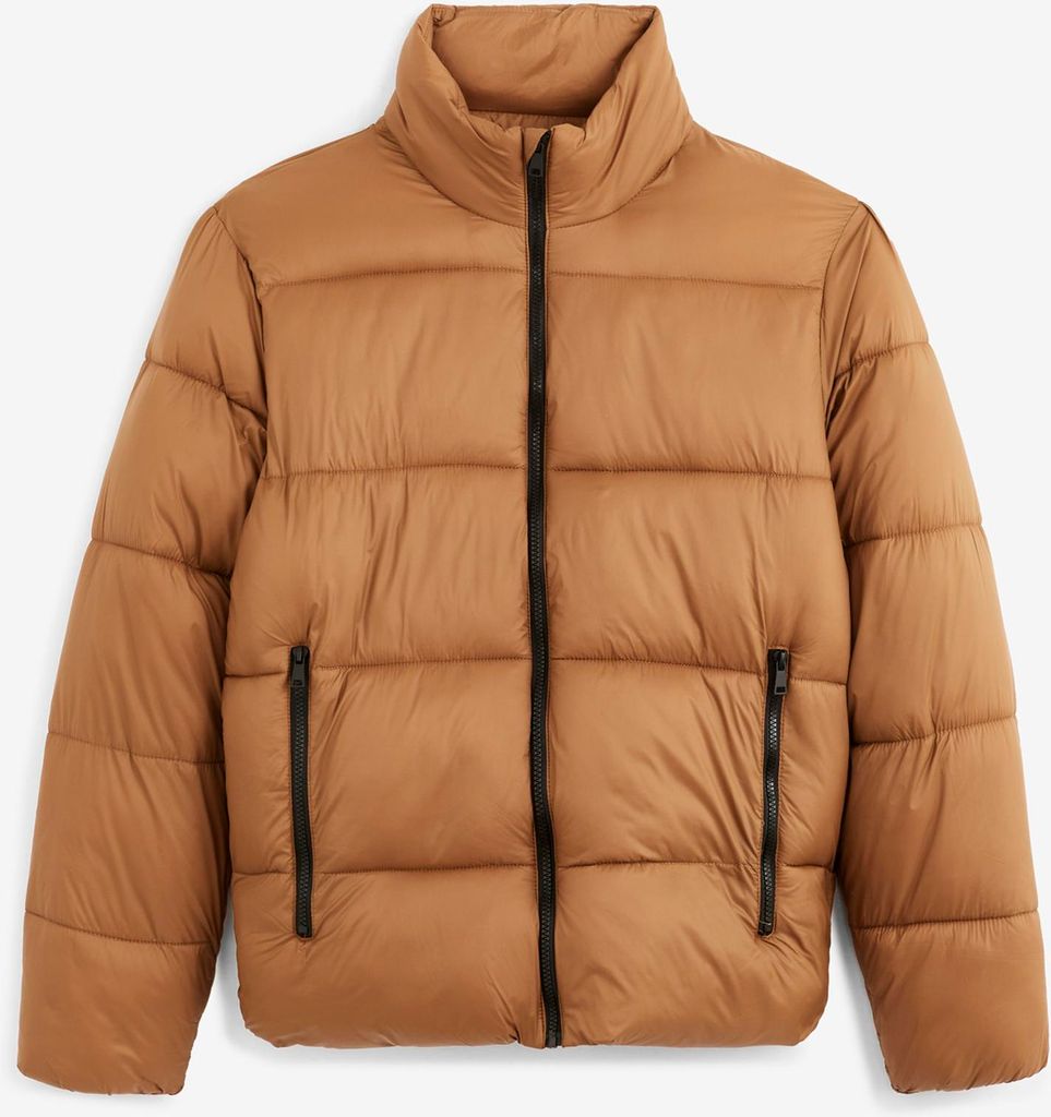 Celio Vusun lange gesteppte Winterjacke für Herren, Farbe Braun, Größe L