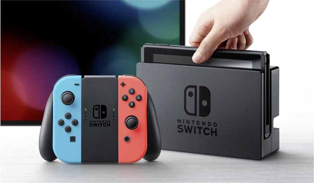 Nintendo Switch, Farbe: Neon-Rot/Neon-Blau, Speicher: 32 GB