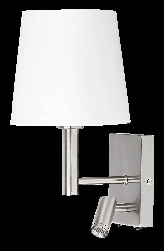Applique de chevet murale avec spot de lecture LED chromé Harvey - 5