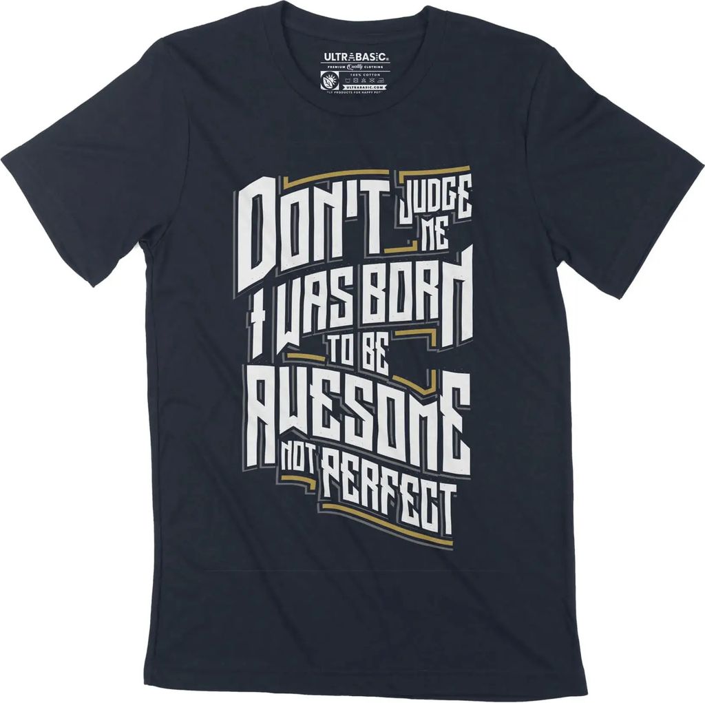 Herren Grafik T-Shirt Vintage-Hemd toll nicht perfekt – Vintage Shirt Awesome Not Perfect – Öko-Verantwortlich Vintage Jahrgang Kurzarm Lustig...