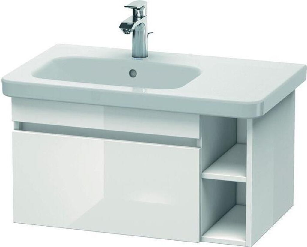 Waschtischunterbau DURASTYLE 448x730x398mm eiche schwarz / weiß matt eiche schwarz / weiß matt