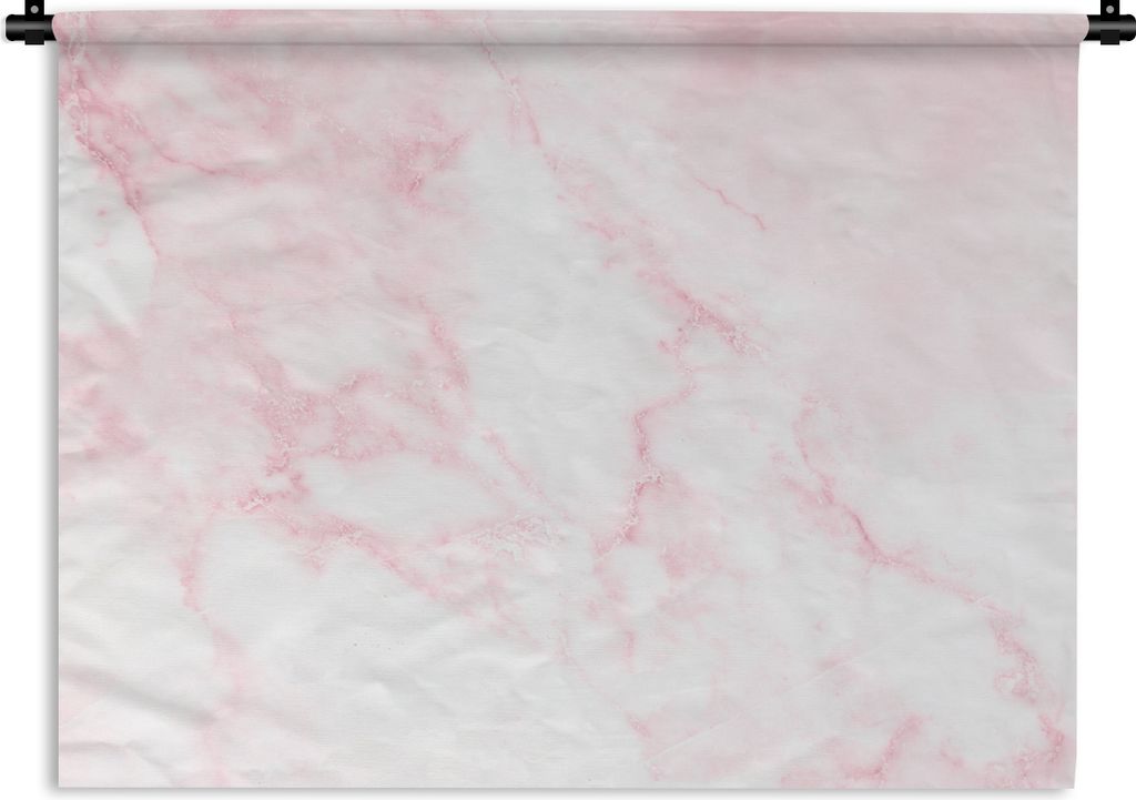 MuchoWow Wandteppich Wandbehang Marmor - Weiß - Rosa - Chic - Marmoroptik 150x112.50 cm Tapisserie Dekoration Wandtuch - Wanddecke - Wandteppiche
