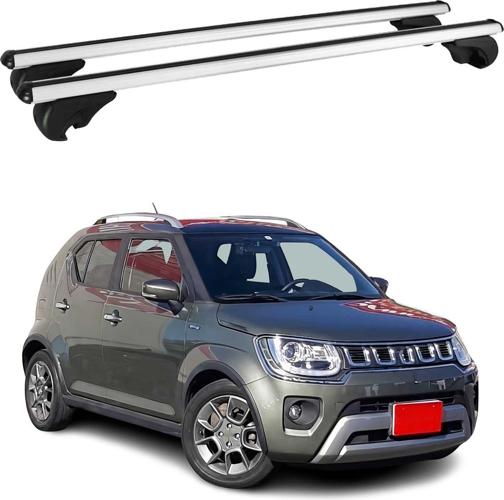 Dachträger Grundtäger für Suzuki Ignis mk2 Schrägheck 2016-2025 75kg Alu Grau 2x
