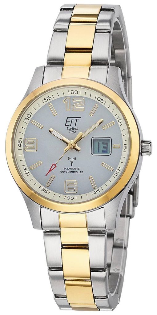 ETT Damenuhr ELS-11590-12M, Quarz, Funk-Solar, helles Produktbild 