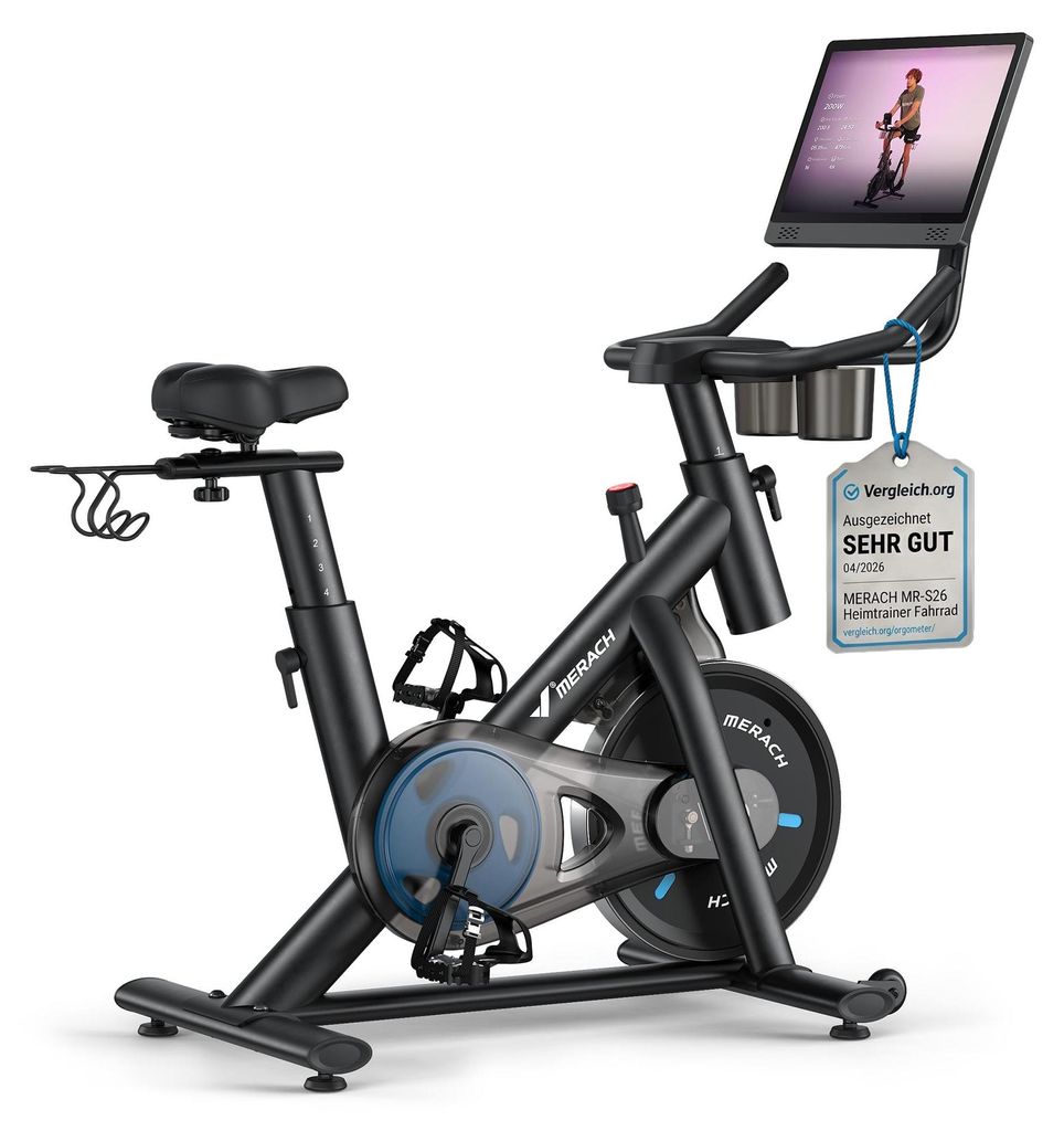 Heimtrainer Fahhrad für Zuhause, leises Fitnessbike mit Produktbild 